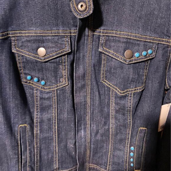 Turquoise Jean Jacket - Picture 3 of 4